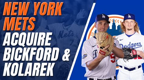 Mets Acquire RHP Phil Bickford and LHP Adam Kolarek from Los .
